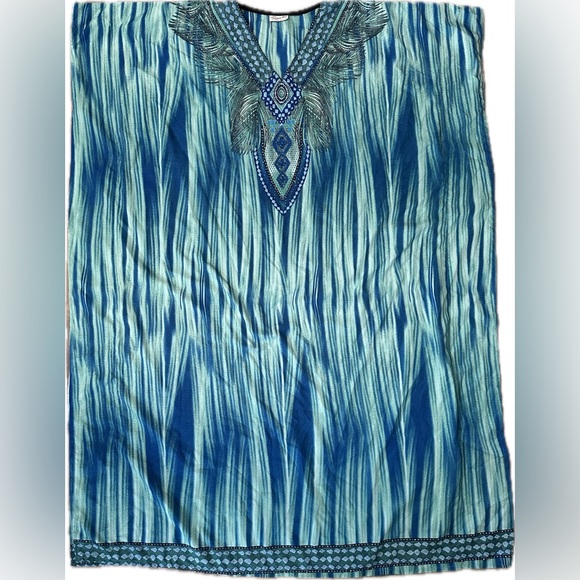 Vintage Santé Classics Peacock Kaftan - Picture 2 of 7